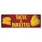 Signmission Tacos & Burritos Banner Concession Stand Food Truck Single Sided B-72-30162 - alternate 1